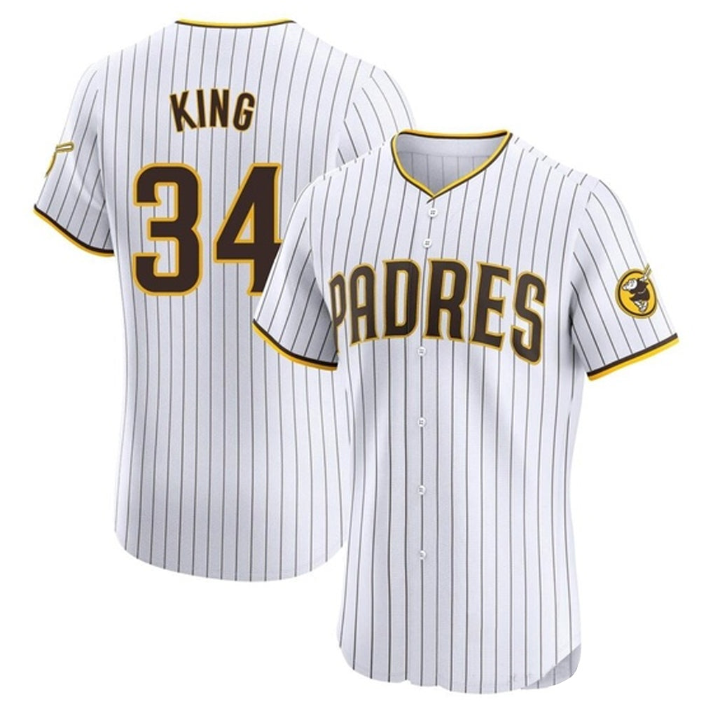 S.Diego Padres #34 Michael King Player White Home Limited Elite Jdoa Stitched Jerseys