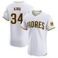 S.Diego Padres #34 Michael King Player White Home Limited Elite Jdoa Stitched Jerseys