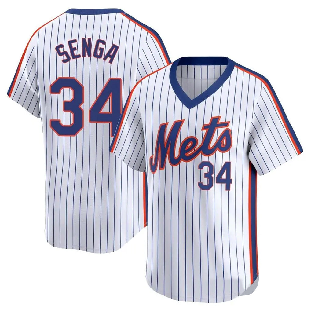NY.Mets #34 Kodai Senga Player White Cooperstown Collection T-shirt Game Jdoa Stitched Jerseys