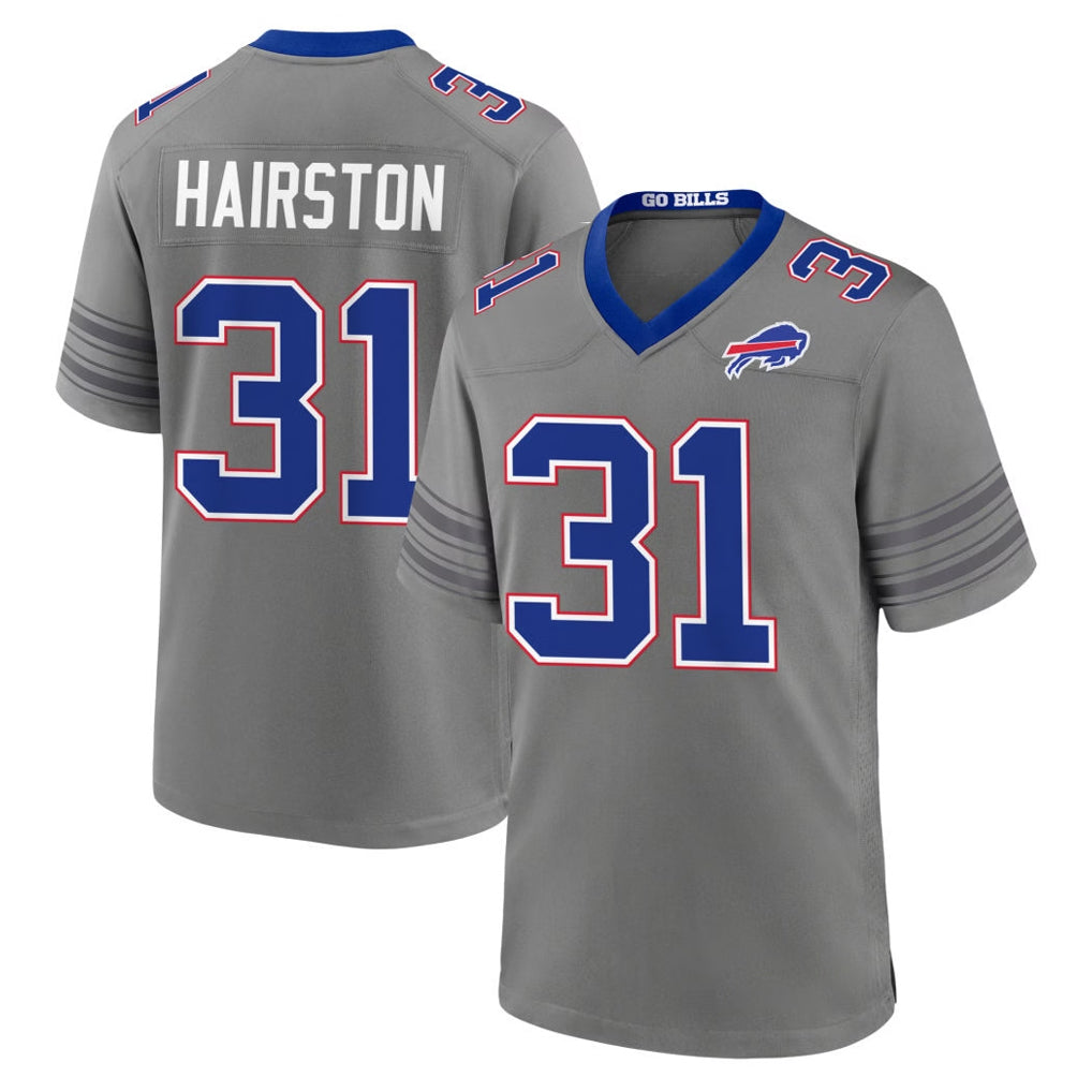 B.Bills #31 Maxwell Hairston Player Gray Nickel City Home Game Jdoa Stitched Jerseys