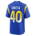 Jdoa LA.Rams #40 Jesse Luketa Royal Team Game Jersey