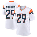 D.Broncos #29 Ja'Quan McMillian Player White Home Game Jdoa Stitched Jerseys