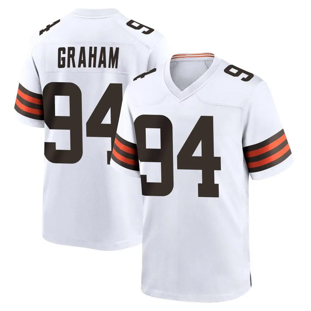 C.Browns #94 Mason Graham Player White Home Game Jdoa Stitched Jerseys