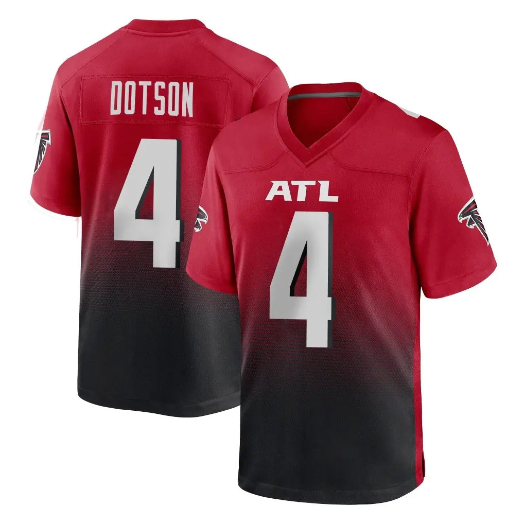 A.Falcons #4 Jahan Dotson Player Red Home Game Jdoa Stitched Jerseys