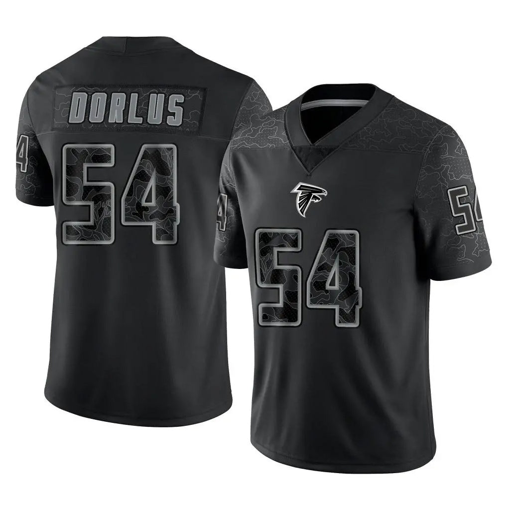 A.Falcons #54 Brandon Dorlus Player Black RFLCTV Limited Game Jdoa Stitched Jerseys