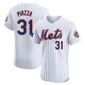 NY.Mets #31 Mike Piazza Player White Home Limited Elite Jdoa Stitched Jerseys