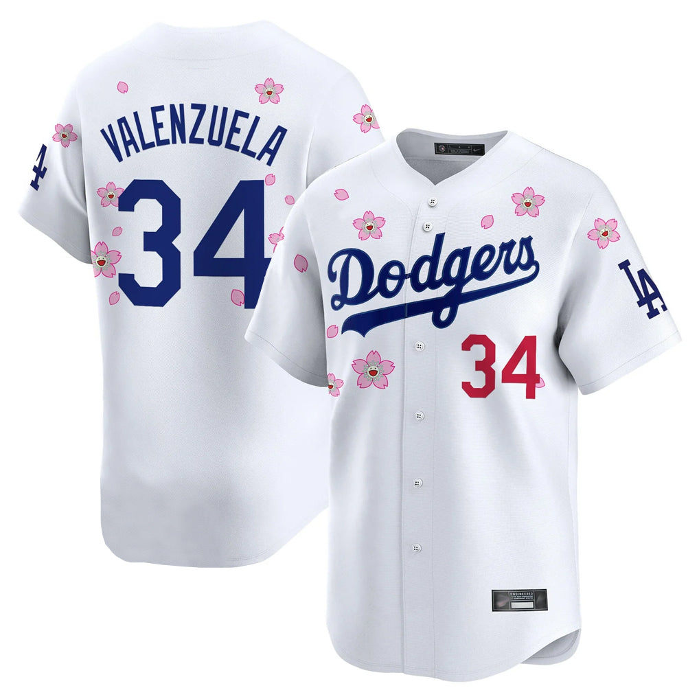 LA.Dodgers #34 Fernando Valenzuela Player White Tokyo Series Vapor Premier Limited Jdoa Stitched Jerseys