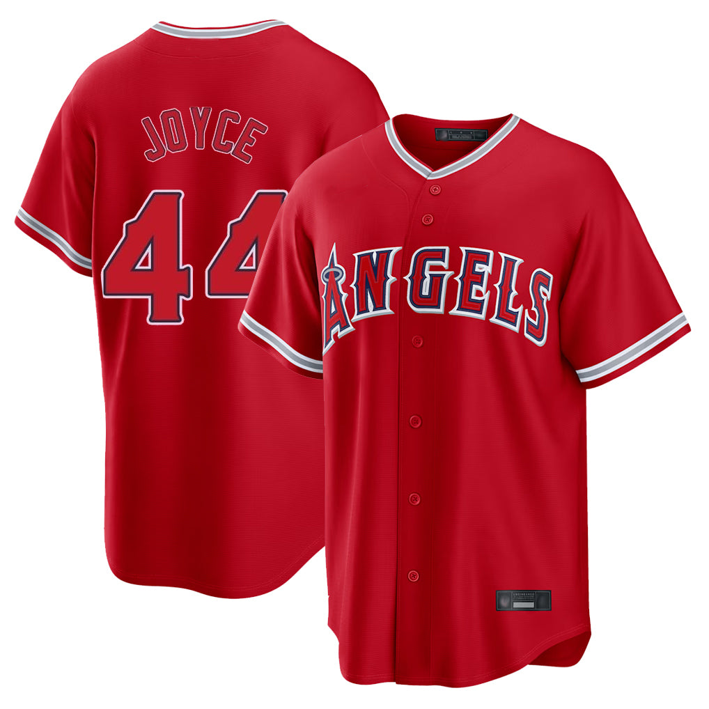 LA.Angels #44 Ben Joyce Player Red Home Game Jdoa Stitched Jerseys