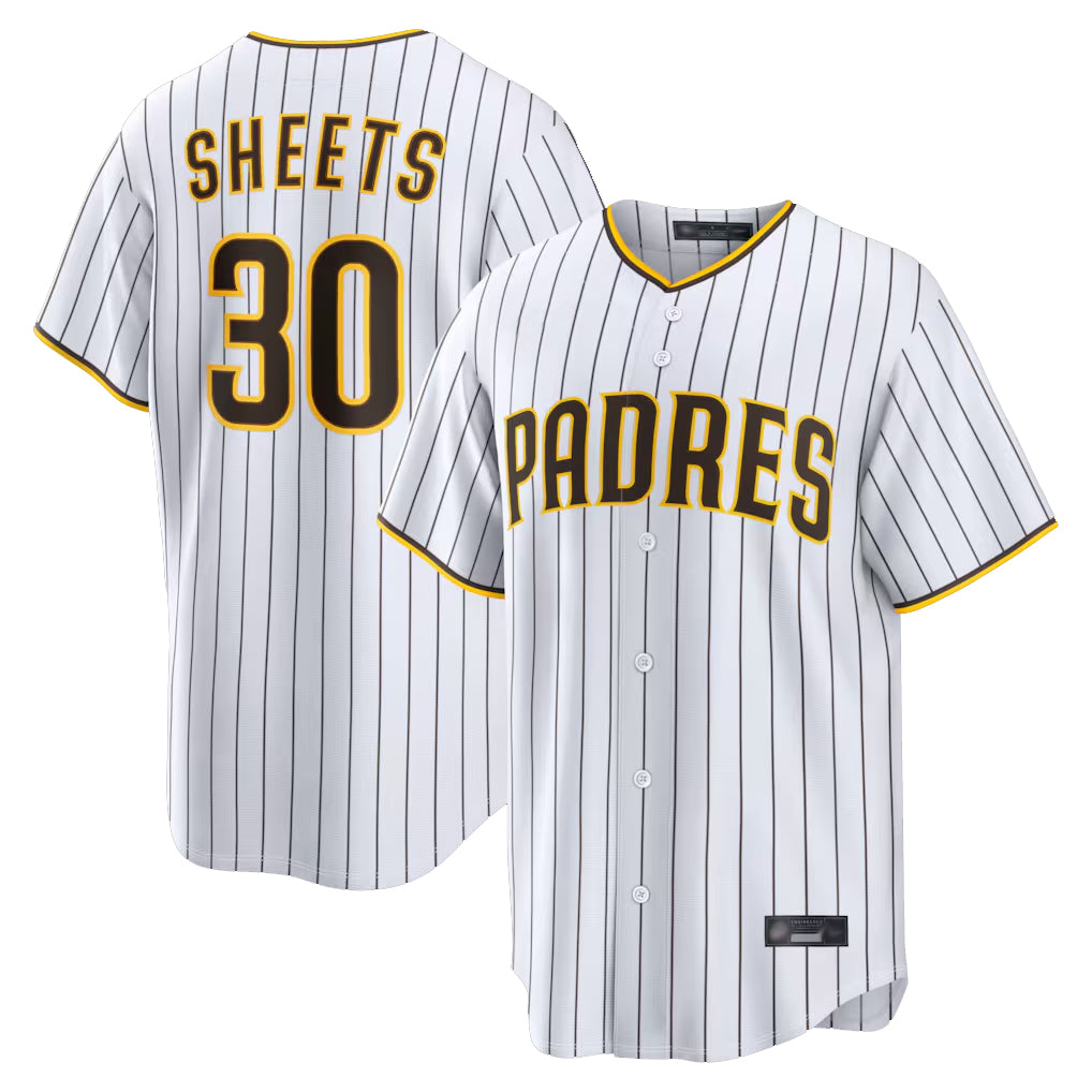 S.Diego Padres #30 Gavin Sheets Player White Home Limited Game Jdoa Stitched Jerseys