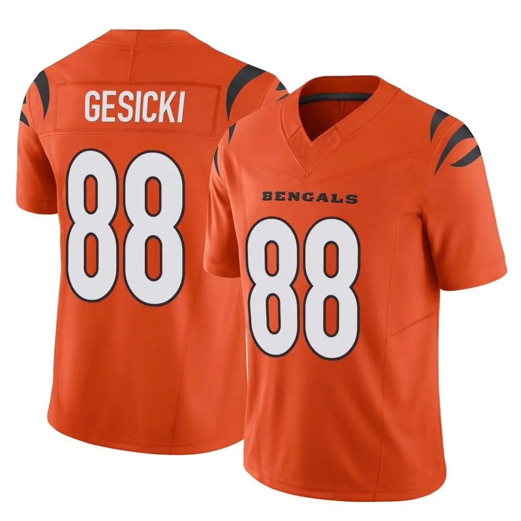 C.Bengals #88 Mike Gesicki Player Orange Vapor F.U.S.E. Limited Home Game Jdoa Stitched Jerseys