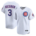C.Cubs #3 Alex Bregman Player White Limited Home Game Jdoa Stitched Jerseys