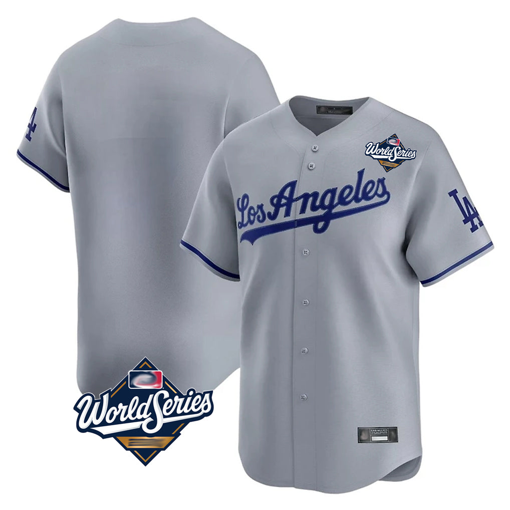 LA.Dodgers ## Dodgers Blank Player Gray Limited Game World Series Jdoa Stitched Jerseys