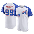 A.Braves #99 Spencer Strider Player White City Connect Limited Elite Home Game Jdoa Stitched Jerseys