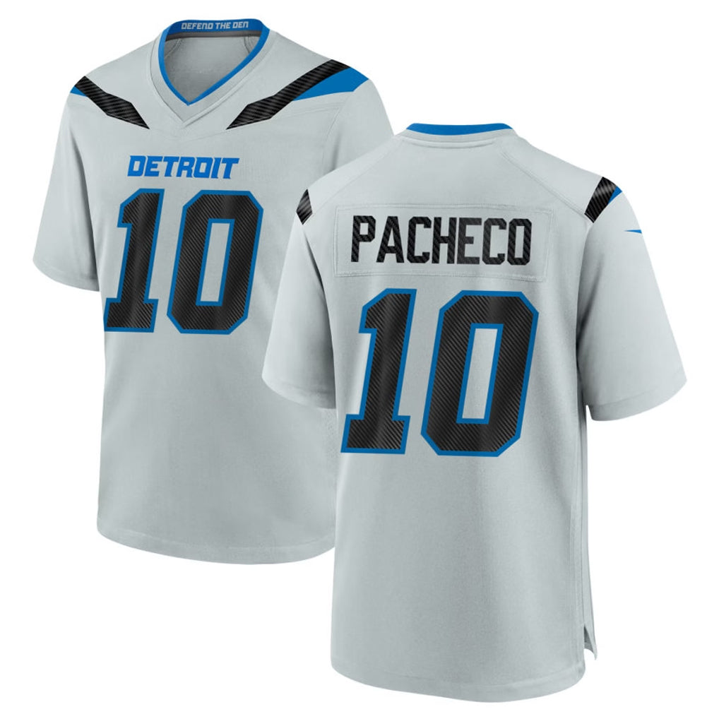 D.Lions #10 Isiah Pacheco Player Silver 2026 Rivalries Collection Home Game Jdoa Stitched Jerseys