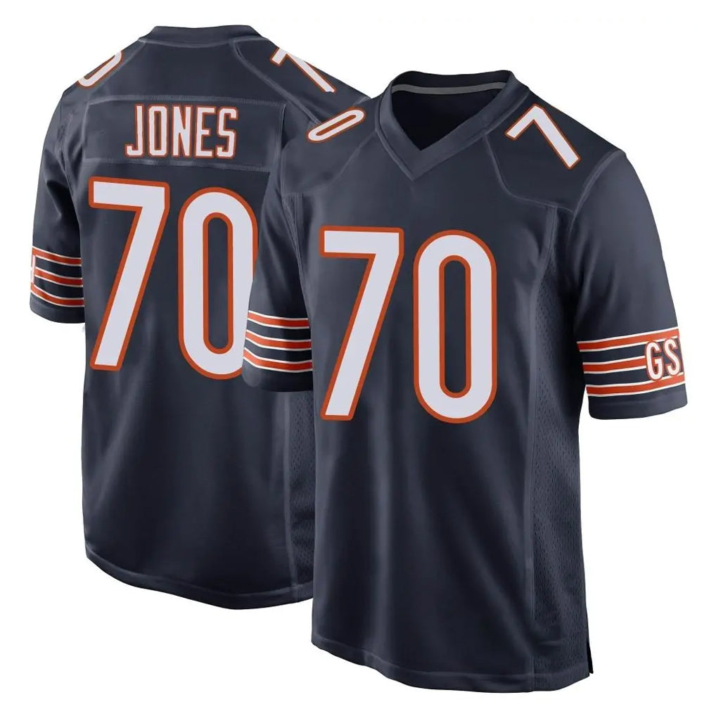 C.Bears #70 Braxton Jones Player Navy Home Game Jdoa Stitched Jerseys