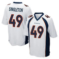 D.Broncos #49 Alex Singleton Player White Game Jdoa Stitched Jerseys