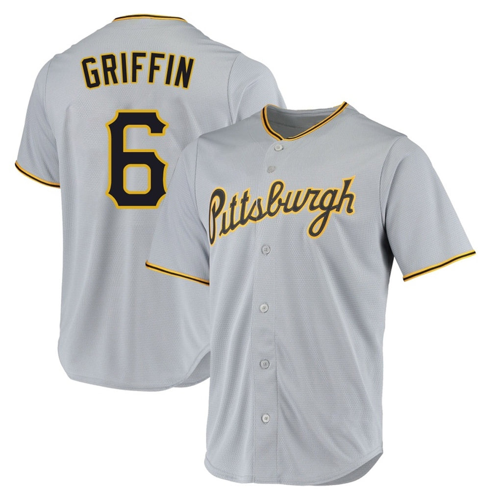 P.Pirates #6 Konnor Griffin Player Gray Road Home Game Jdoa Stitched Jerseys