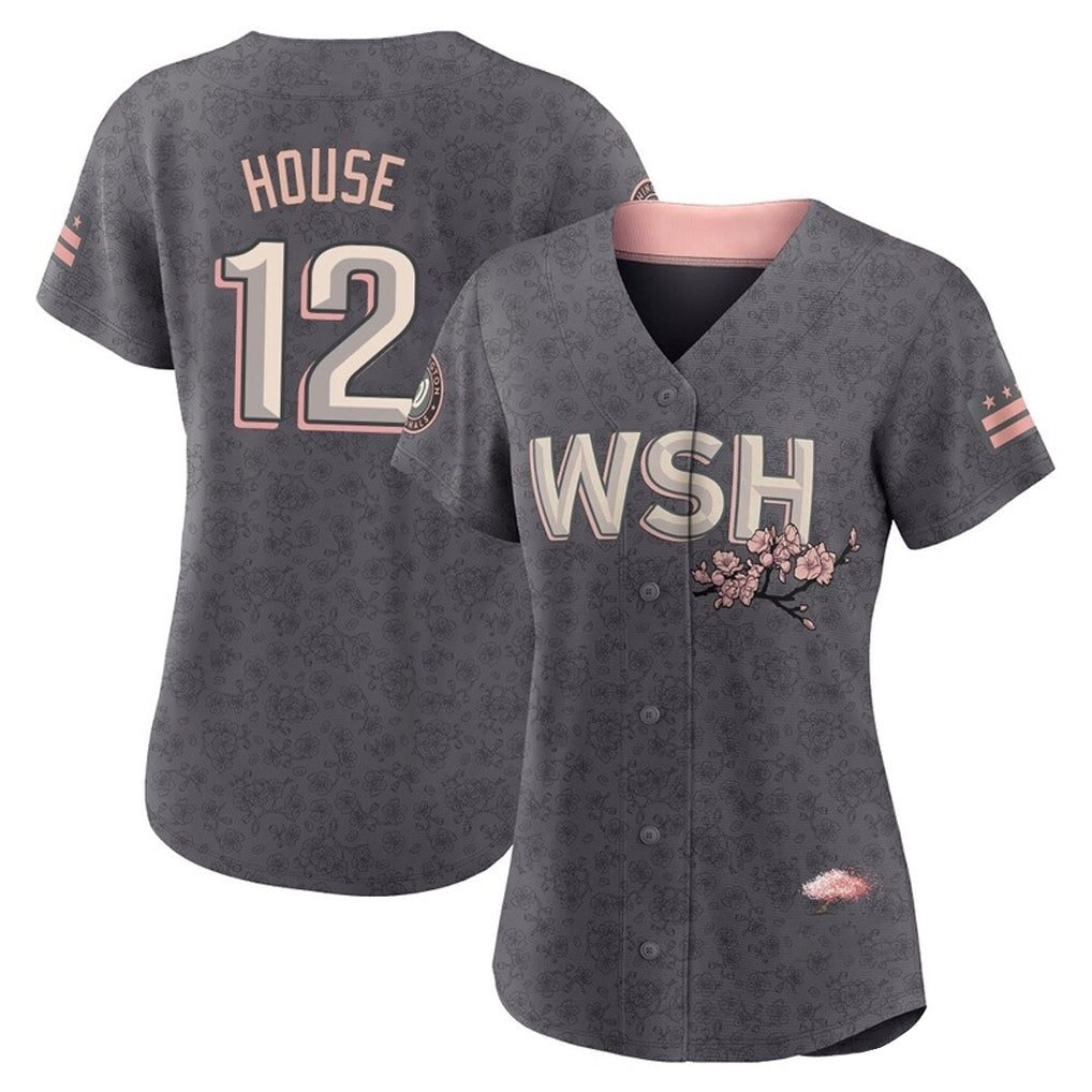 W.Nationals #12 Brady House Player Gray City Connect Jdoa Stitched Jerseys