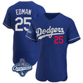LA.Dodgers #25 Tommy Edman Player Royal World Series Meet Limited Elite Home Jdoa Stitched Jerseys