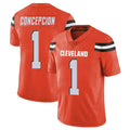 C.Browns #1 KC Concepcion Player Orange Alternate Vapor Untouchable Limited Home Game Jdoa Stitched Jerseys