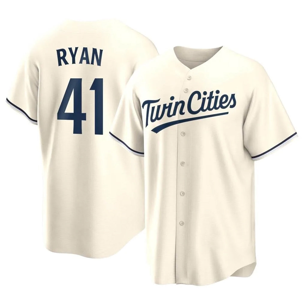 M.Twins #41 Joe Ryan Player Cream Game Limited Home Jdoa Stitched Jerseys