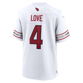Jdoa A.Cardinals #4 Jeremiyah Love White Game Player Stitched Jerseys