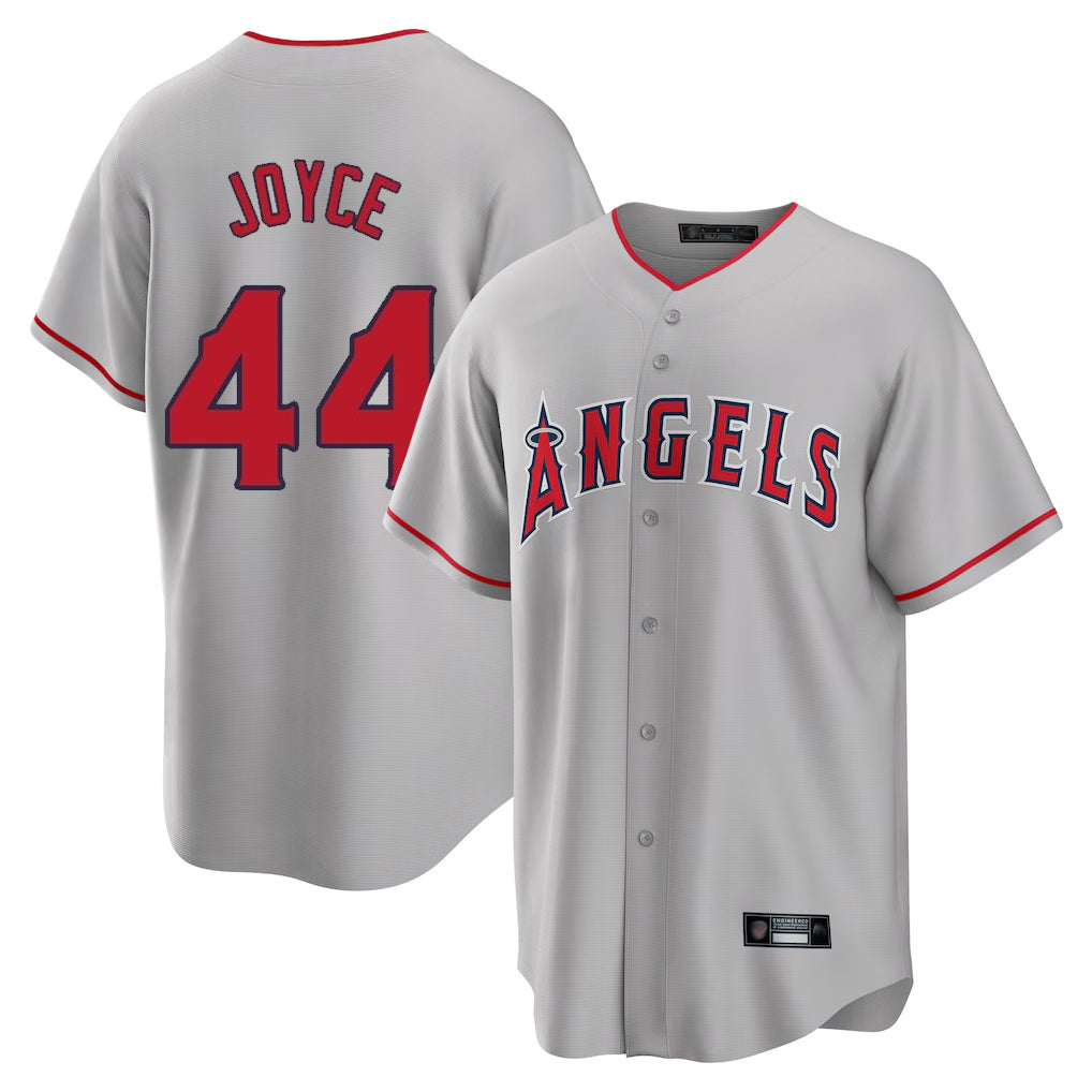 LA.Angels #44 Ben Joyce Player Gray Home Game Jdoa Stitched Jerseys