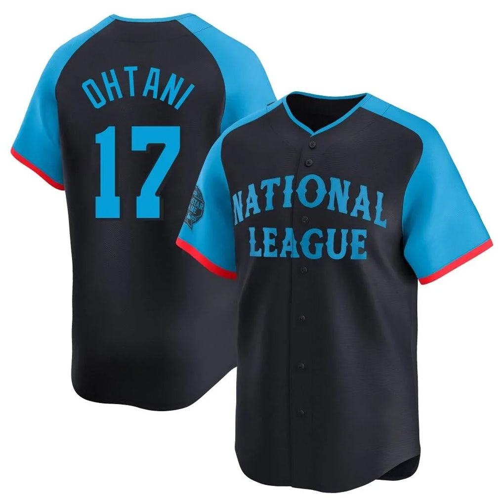 LA.Dodgers #17 Shohei Ohtani Player Black National League All-Star Limited Home Jdoa Stitched Jerseys