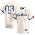 LA.Dodgers #3 Edwin D¨ªaz Player Cream City Connect Limited Home Jdoa Stitched Jerseys