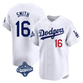 LA.Dodgers #16 Will Smith Player White World Series Meet Limited Home Jdoa Stitched Jerseys