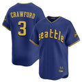 S.Mariners #3 J.P. Crawford Player Royal City Connect Home Limited Jdoa Stitched Jerseys