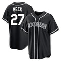 C.Rockies #27 Jordan Beck Player Black Fashion Out Home Game Jdoa Stitched Jerseys