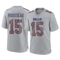 B.Bills #15 Greg Rousseau Player Gray Home Game Jdoa Stitched Jerseys