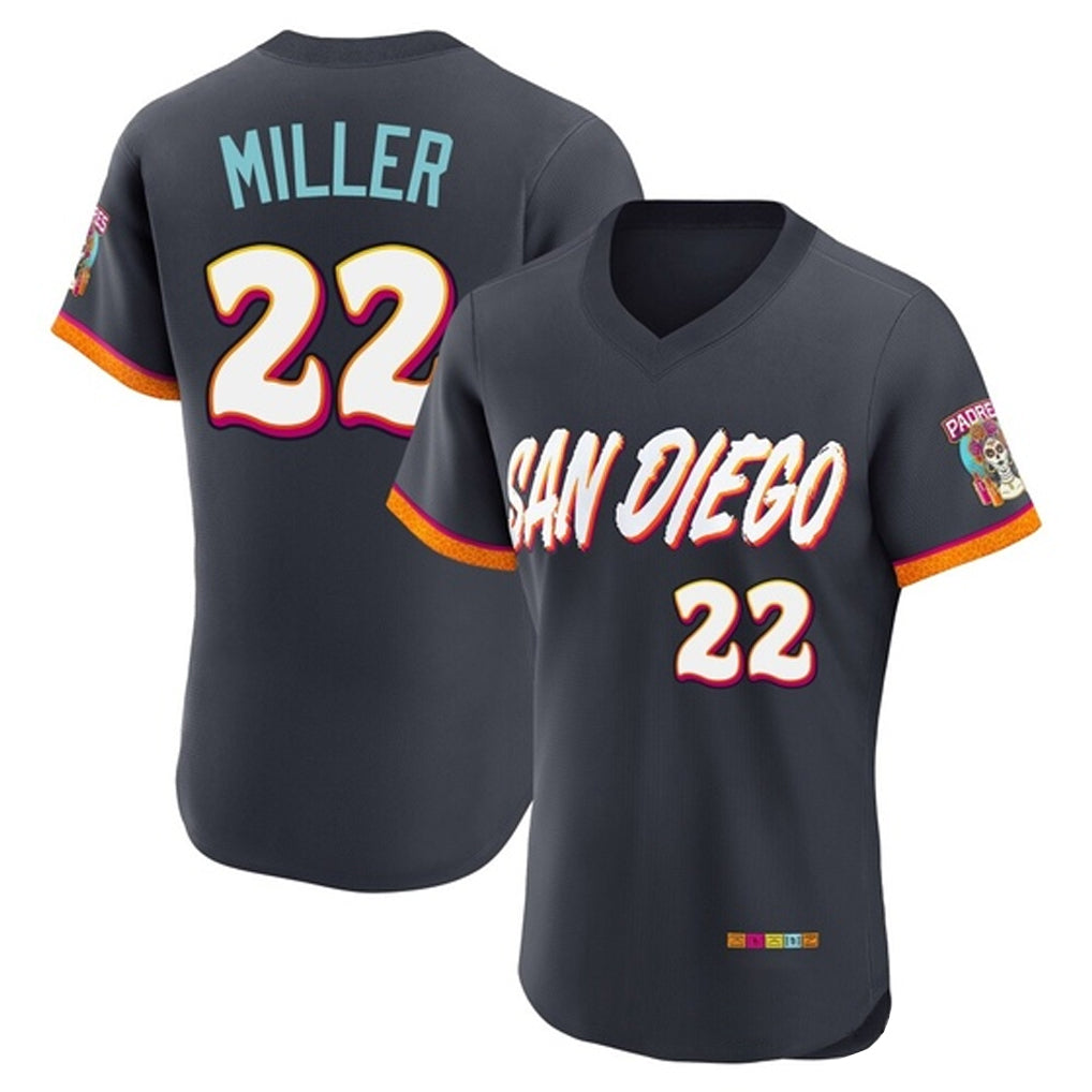 S.Diego Padres #22 Mason Miller Player Obsidian 2026 City Connect Home Limited Elite T-shirt Jdoa Stitched Jerseys