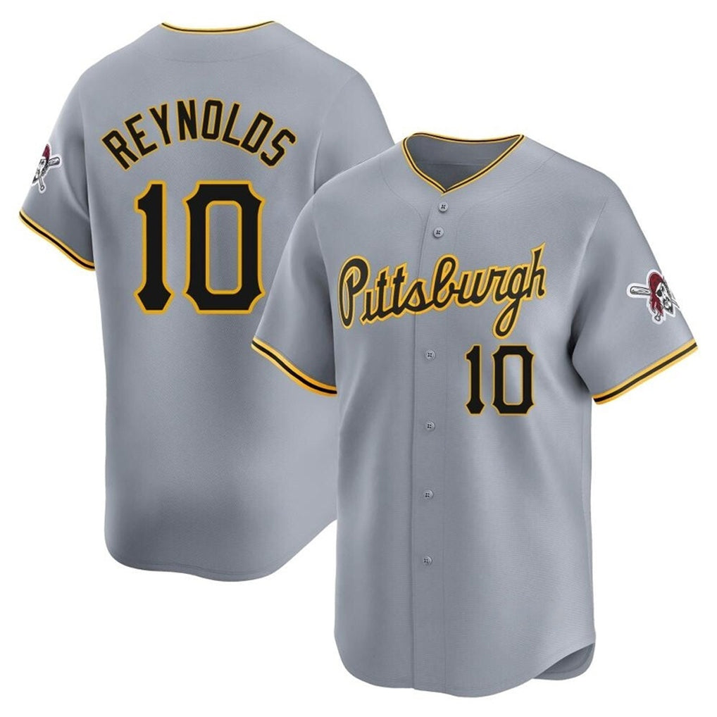 P.Pirates #10 Bryan Reynolds Player Gray Road Home Limited Jdoa Stitched Jerseys