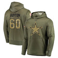 D.Cowboys #60 Tyler Guyton Player Olive Salute to Service Pullover Hoodies Home Game Jdoa Stitched Jerseys
