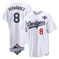 LA.Dodgers #8 Enrique Hern¨¢ndez Player Gold White World Series 2026 Collection Stadium Limited Jdoa Stitched Jerseys