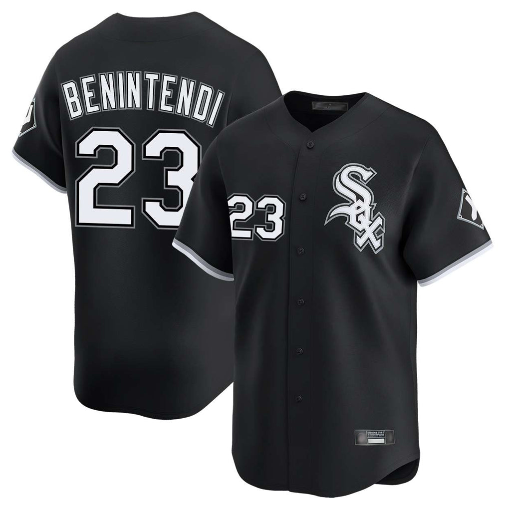 C.White Sox #23 Andrew Benintendi Player Black Limited Home Jdoa Stitched Jerseys