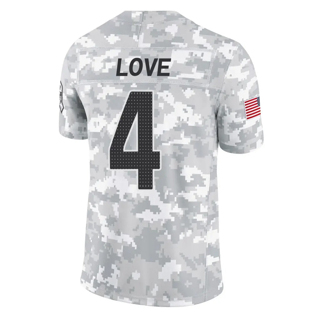 A.Cardinals #4 Jeremiyah Love Player Camo Salute to Service Limited Home Jdoa Stitched Jerseys