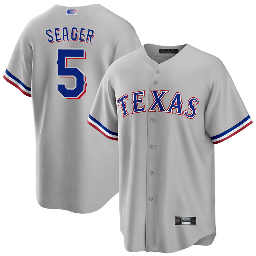 T.Rangers #5 Corey Seager Player Gray Home Game Jdoa Stitched Jerseys