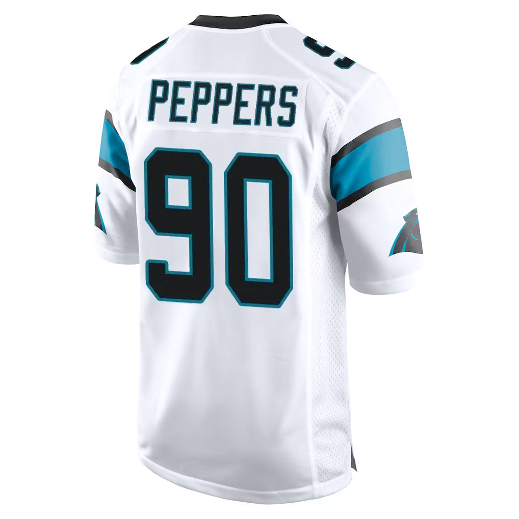 C.Panthers #90 Julius Peppers Player White Game Jdoa Stitched Jerseys