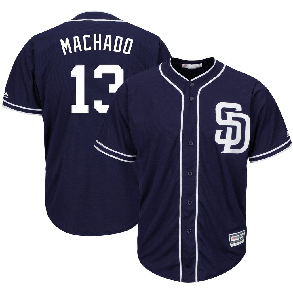 S.Diego Padres #13 Manny Machado Player Navy Cool Base Game Jdoa Stitched Jerseys