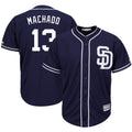 S.Diego Padres #13 Manny Machado Player Navy Cool Base Game Jdoa Stitched Jerseys