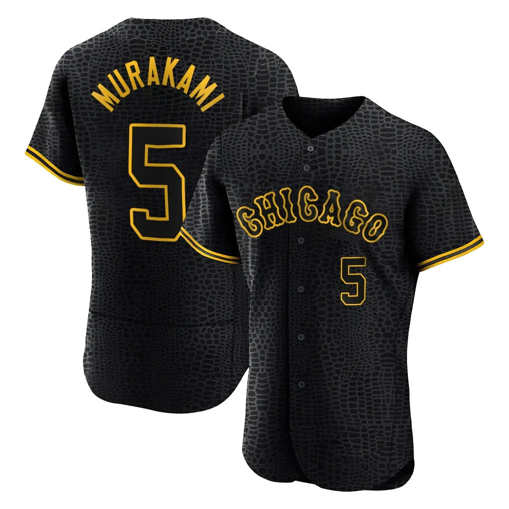 C.White Sox #5 Munetaka Murakami Player Black Snake Skin City Limited Elite Home Jdoa Stitched Jerseys