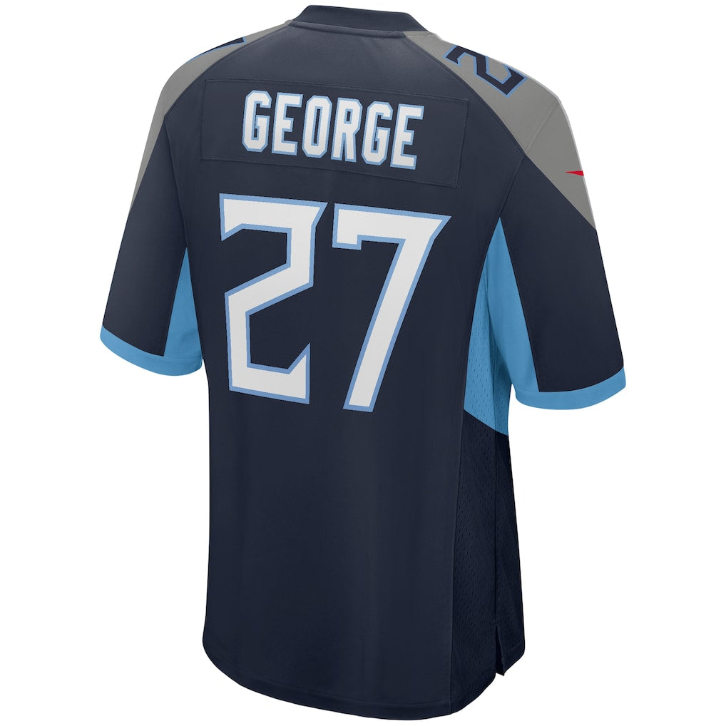 Jdoa T.Titans #27 Eddie George Navy Game Retired Player Jersey