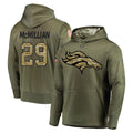 D.Broncos #29 Ja'Quan McMillian Player Olive Salute to Service Pullover Hoodies Home Game Jdoa Stitched Jerseys