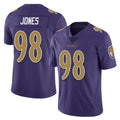 B.Ravens #98 Travis Jones Player Purple Color Rush Vapor Untouchable Limited Home Game Jdoa Stitched Jerseys
