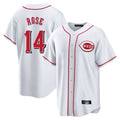 C.Reds #14 Pete Rose Player White Game Home Jdoa Stitched Jerseys