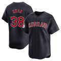 C.Guardians #38 Steven Kwan Player Navy Limited Home Game Jdoa Stitched Jerseys
