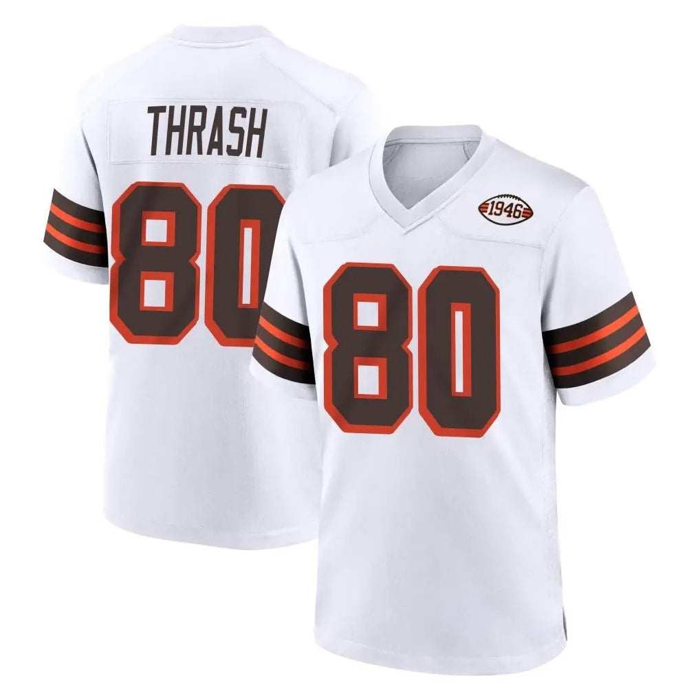C.Browns #80 Jamari Thrash Player White Alternate Home Game Jdoa Stitched Jerseys